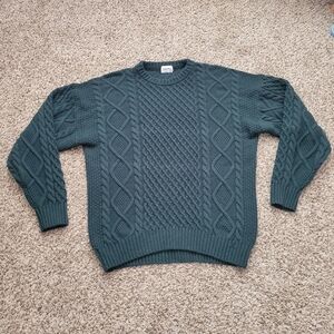 Aritzia Sunday Best Peggy Sweater Forest Green Merino Wool Crew Neck Size Small